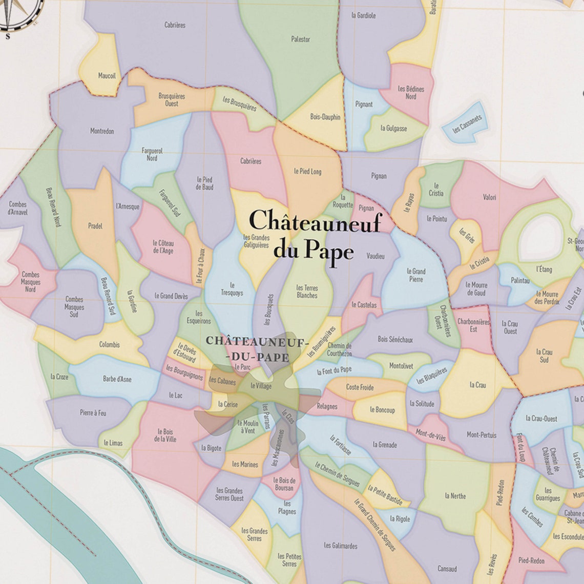 Wine Map of Chateauneuf-du-Pape
