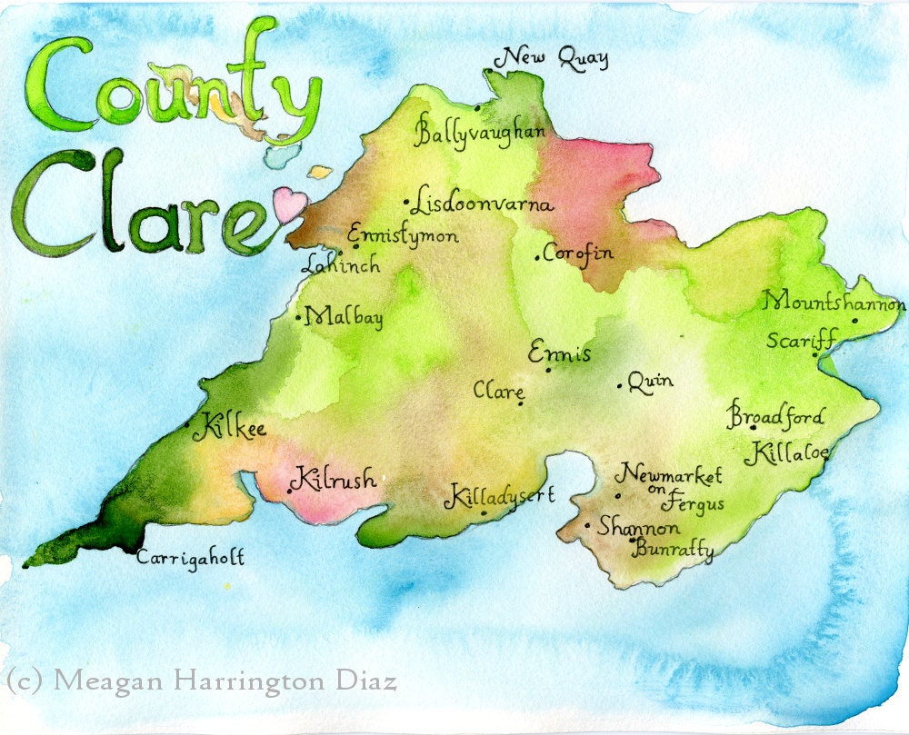 County Clare Ireland Map