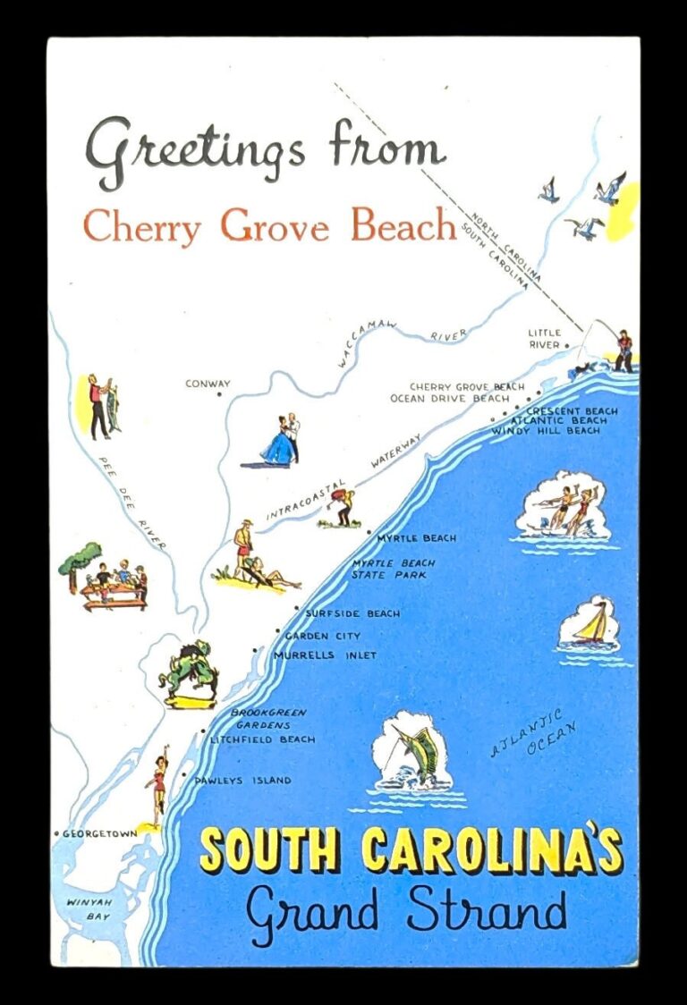 Map Of Cherry Grove Beach Sc