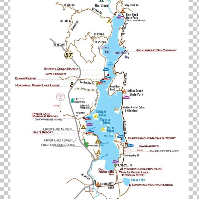 Map Of Coeur D Alene Lake