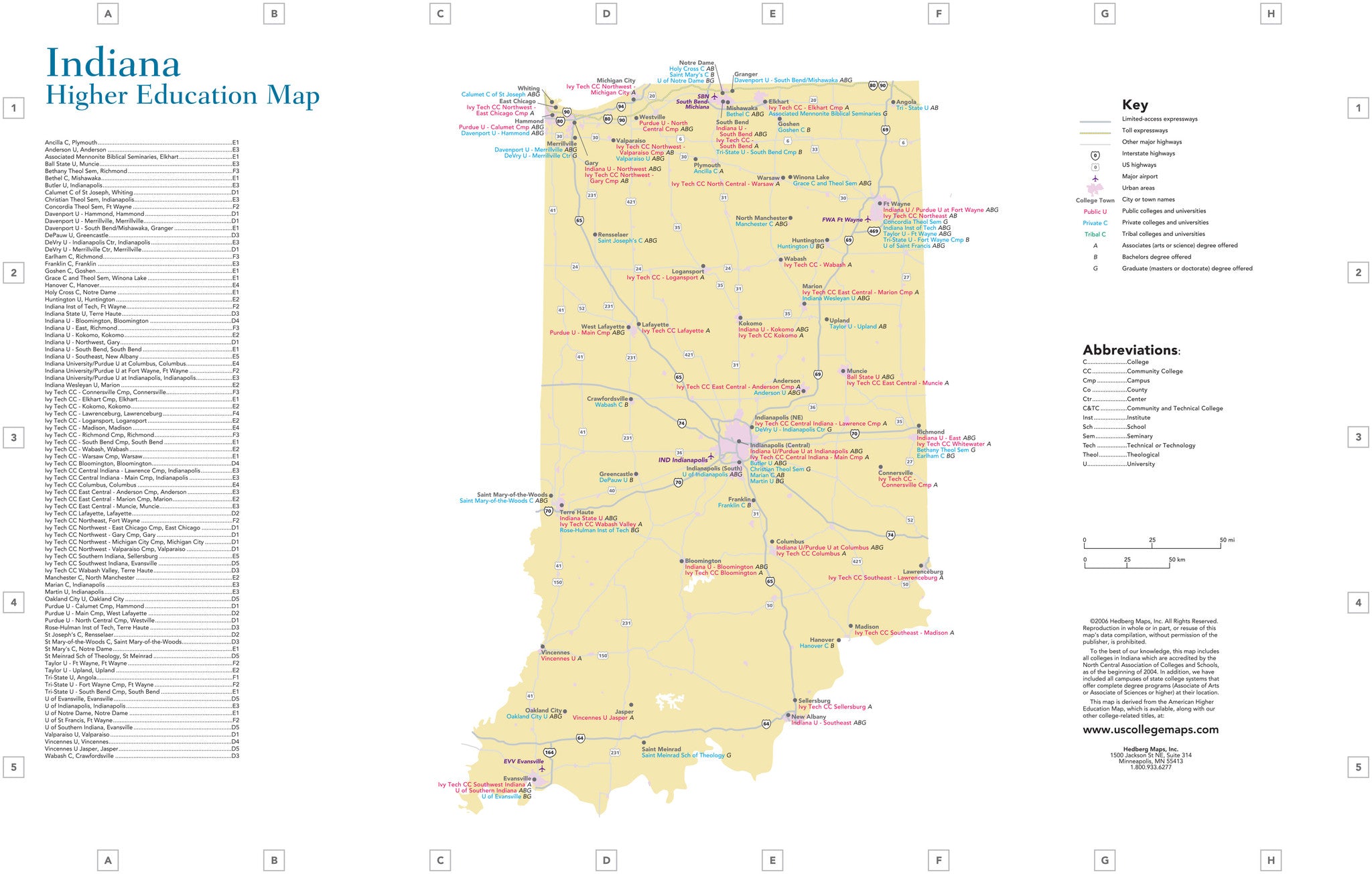 U.S. Colleges & Universities by State - Hedberg Maps