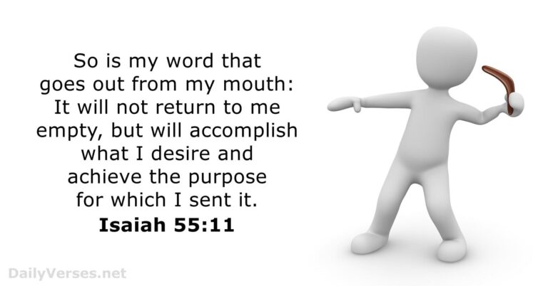What Does Isaiah 55 11 Mean