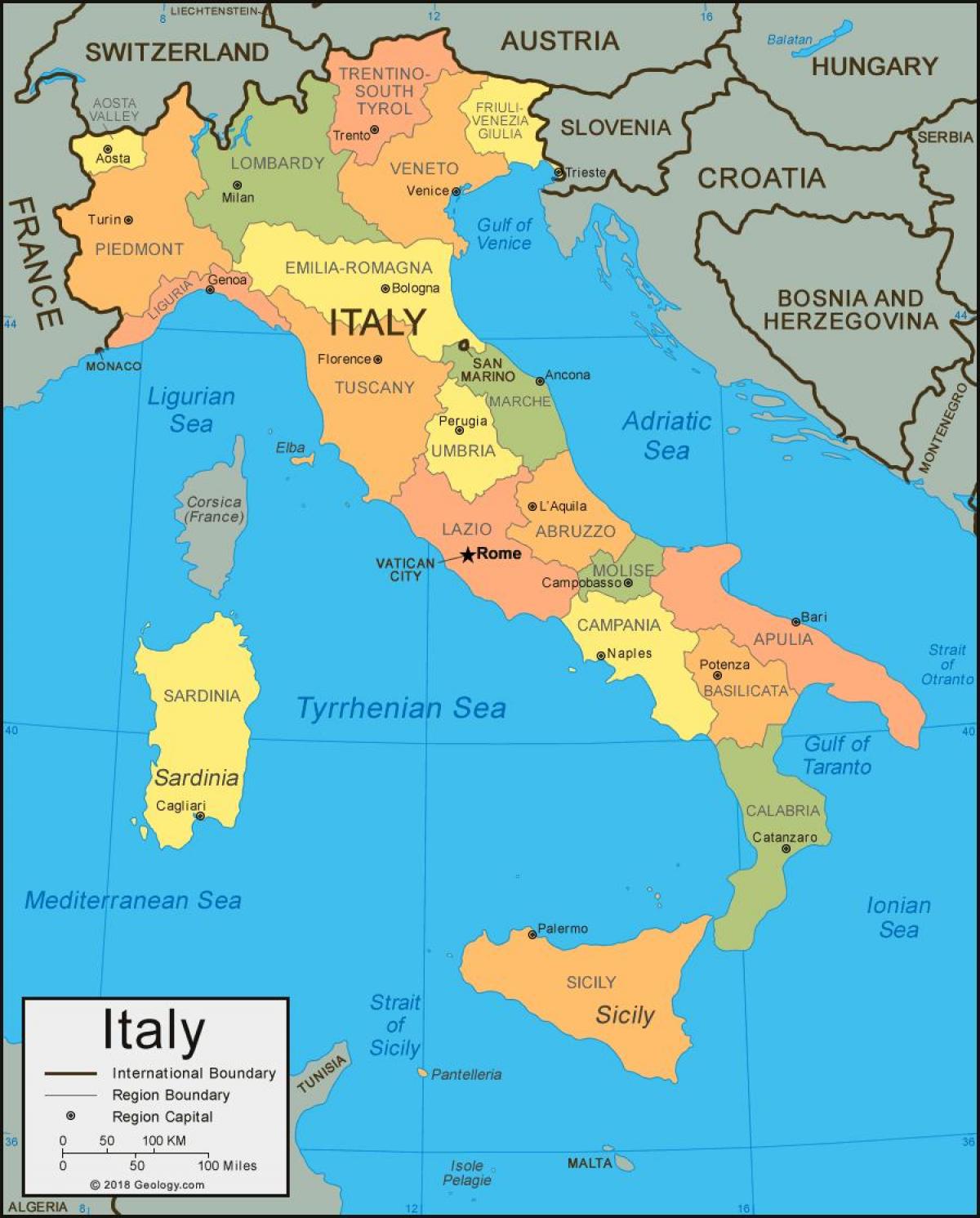 Italy Coast Map