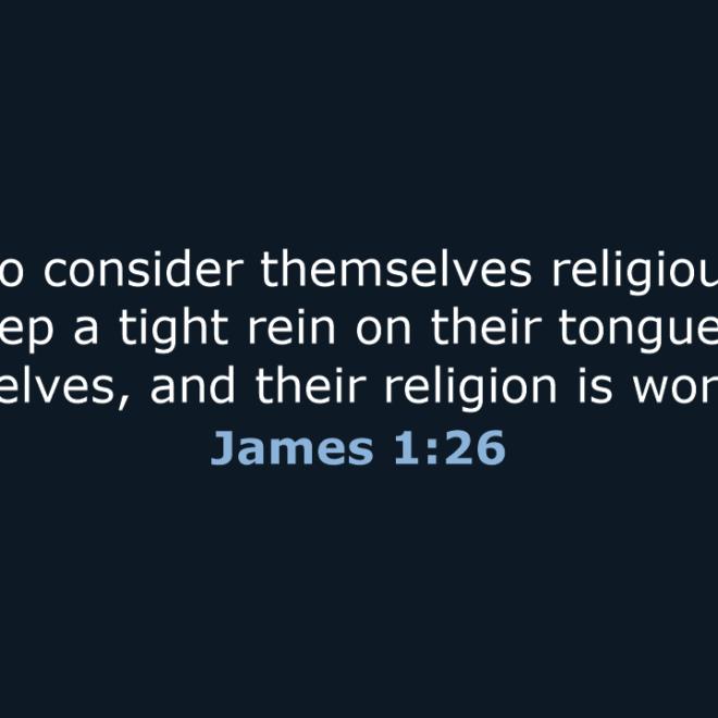 What Does James 1 26 Mean