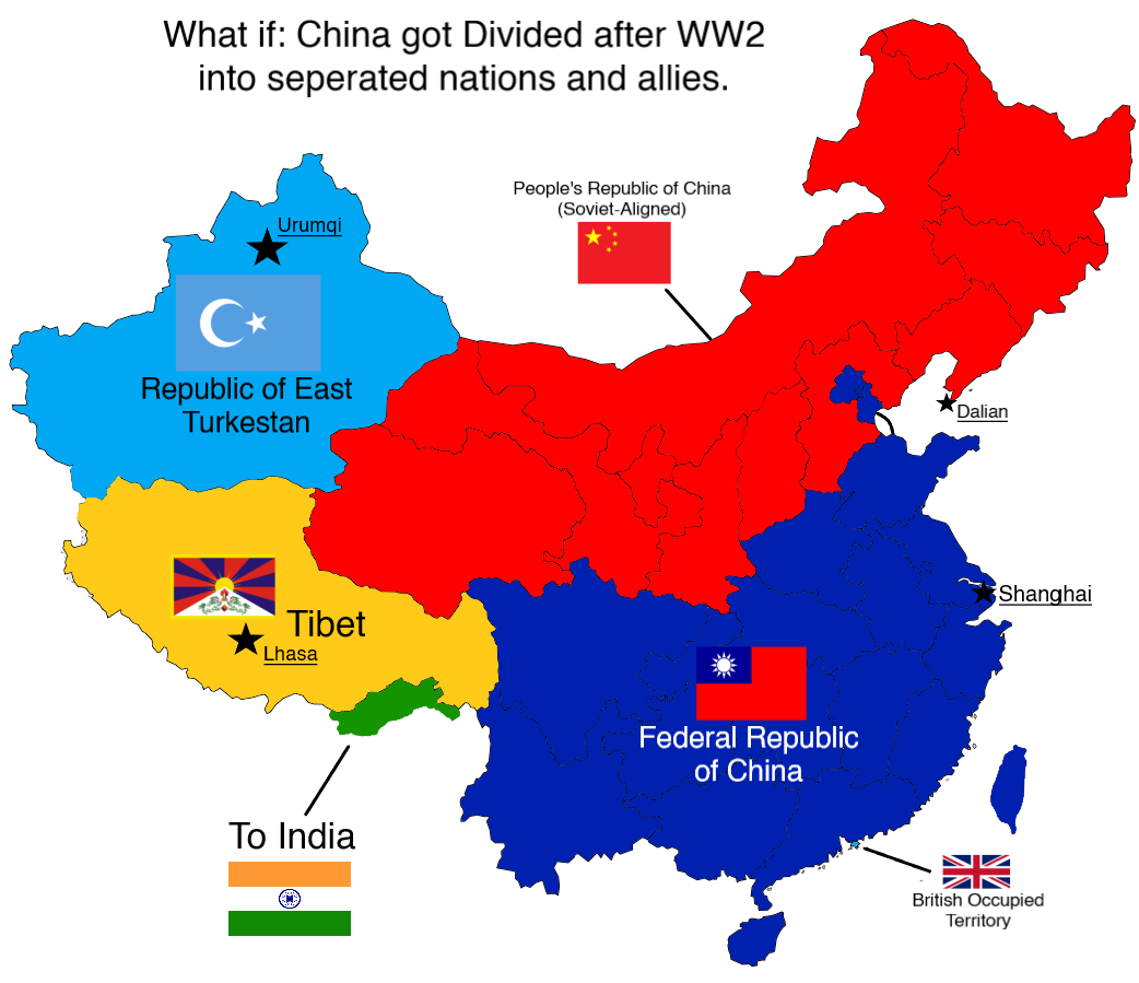 Alternate Map of Divided China During WWII