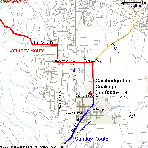 Coalinga Area Map