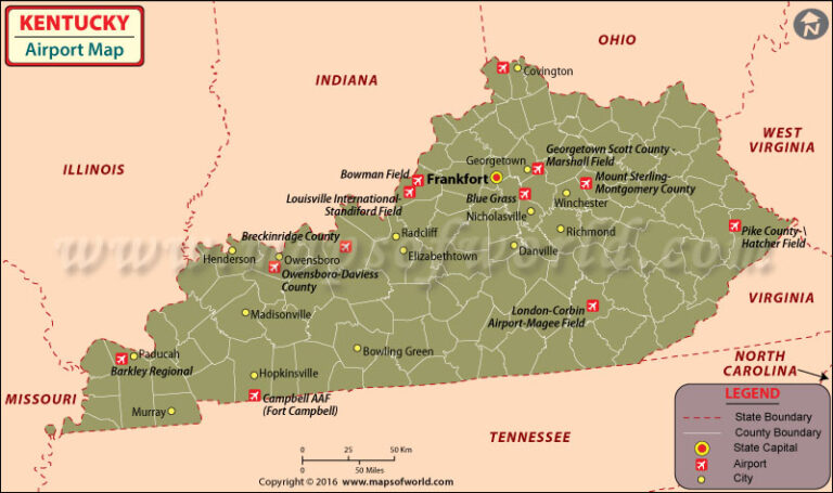 Map Of Colleges In Kentucky