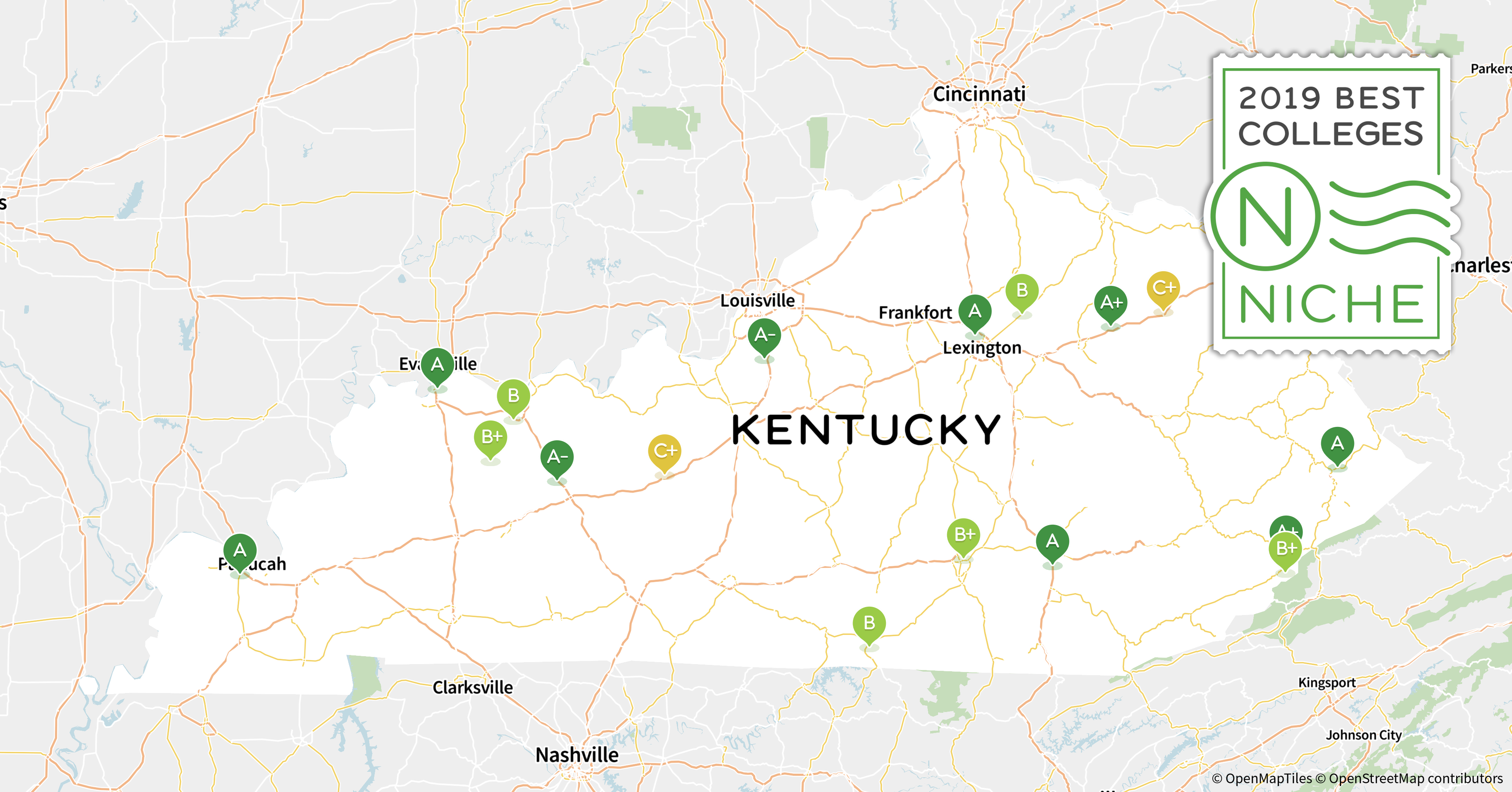 Colleges In Kentucky Map - Living Room Design 2020