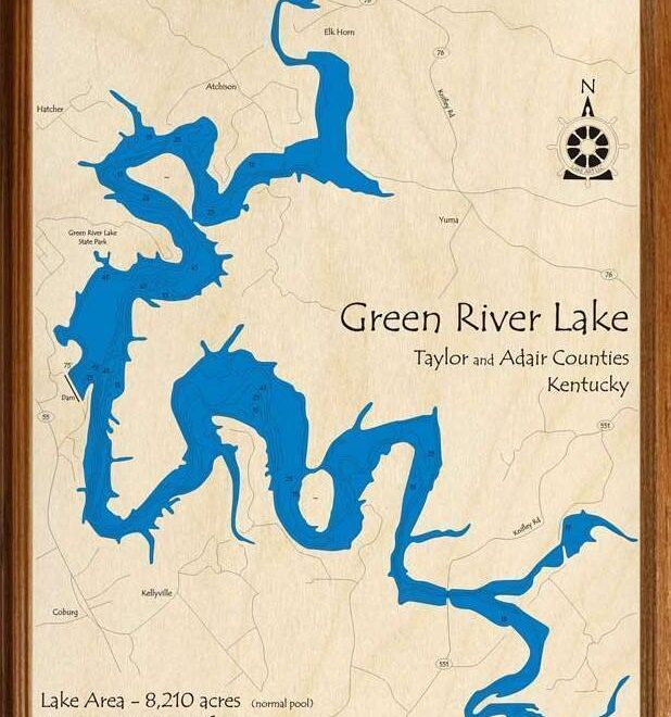 Map Of Green River Lake Ky