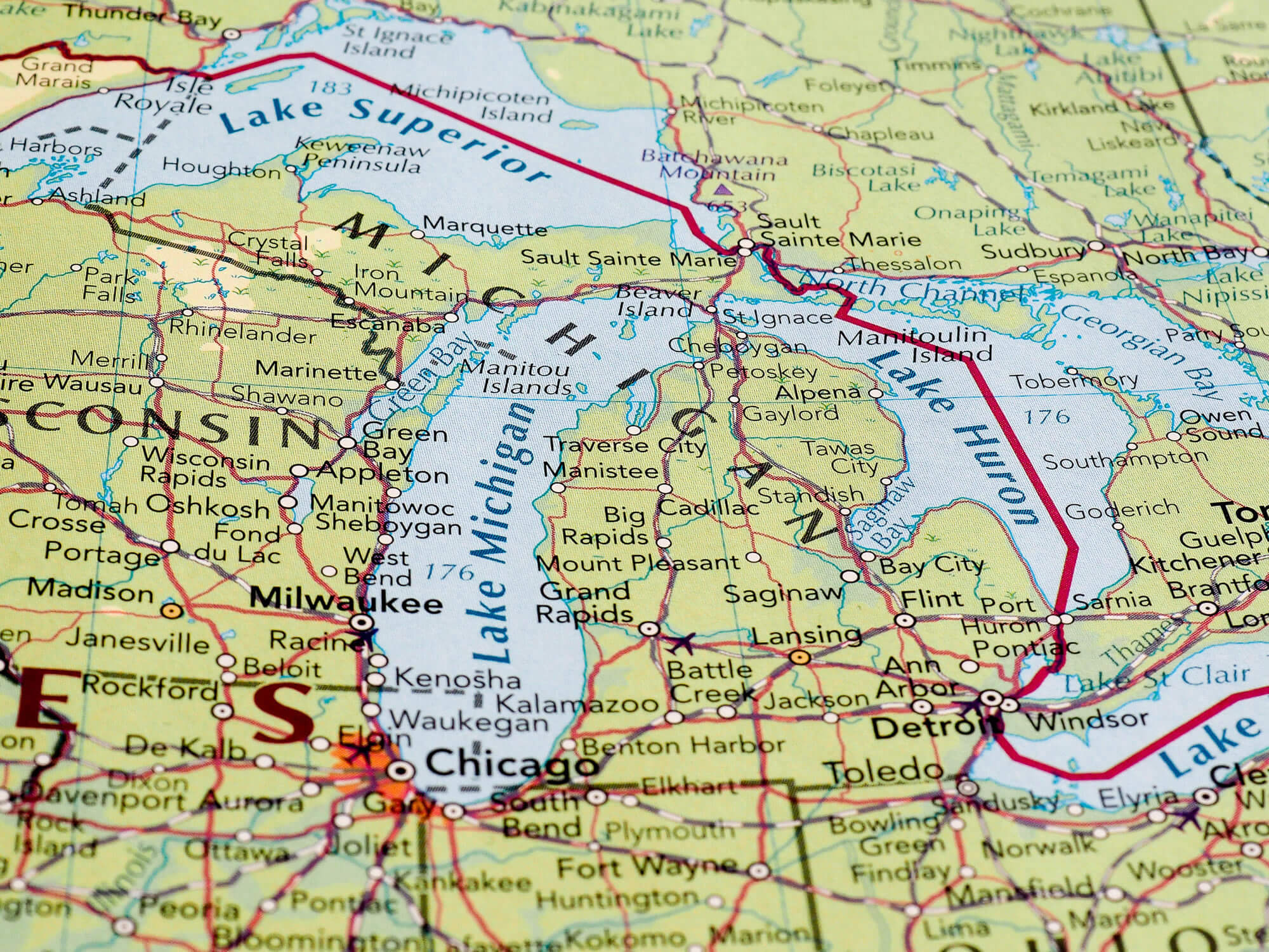 Michigan Map - Guide of the World