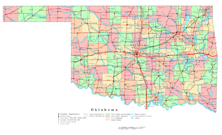 Map Of Cities And Towns In Oklahoma