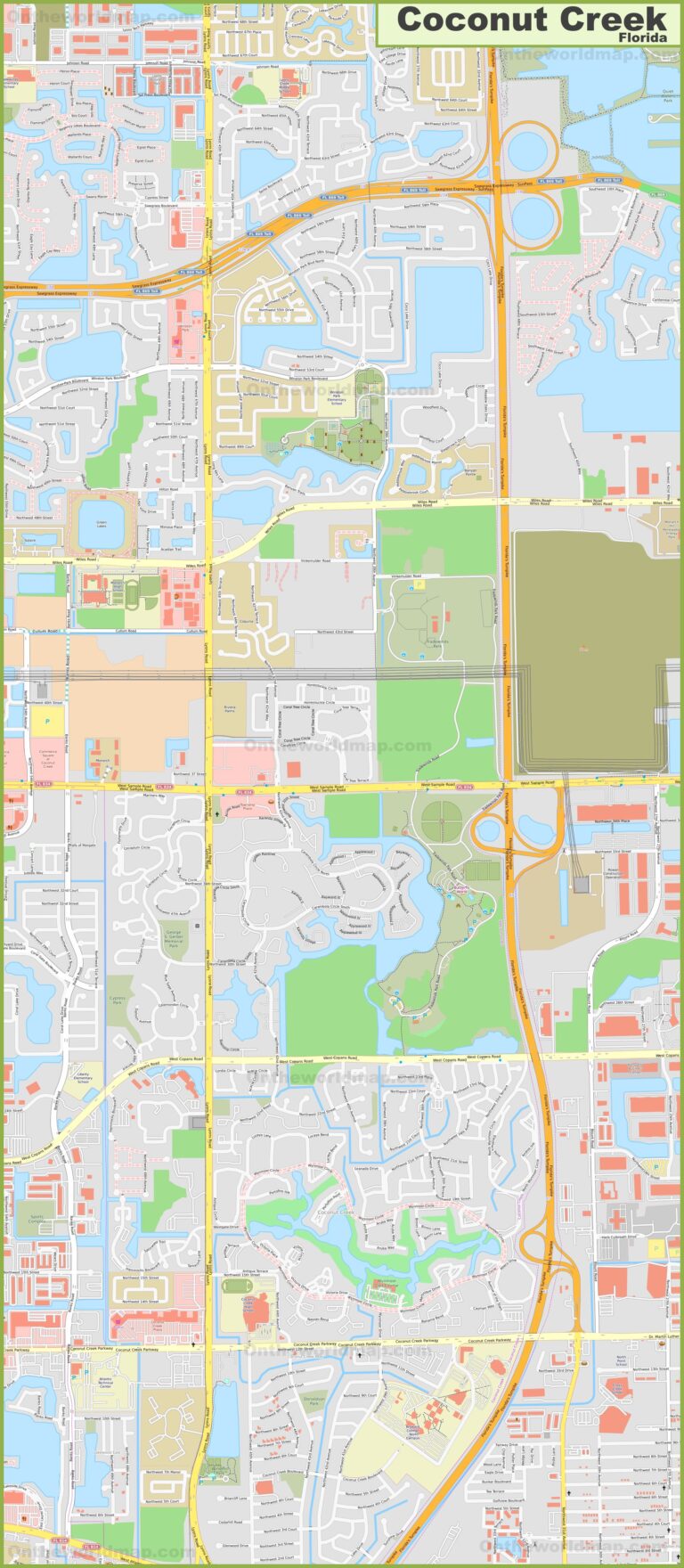 Map Of Coconut Creek Fl