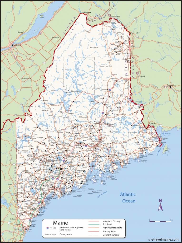 Maine Coast Towns Map