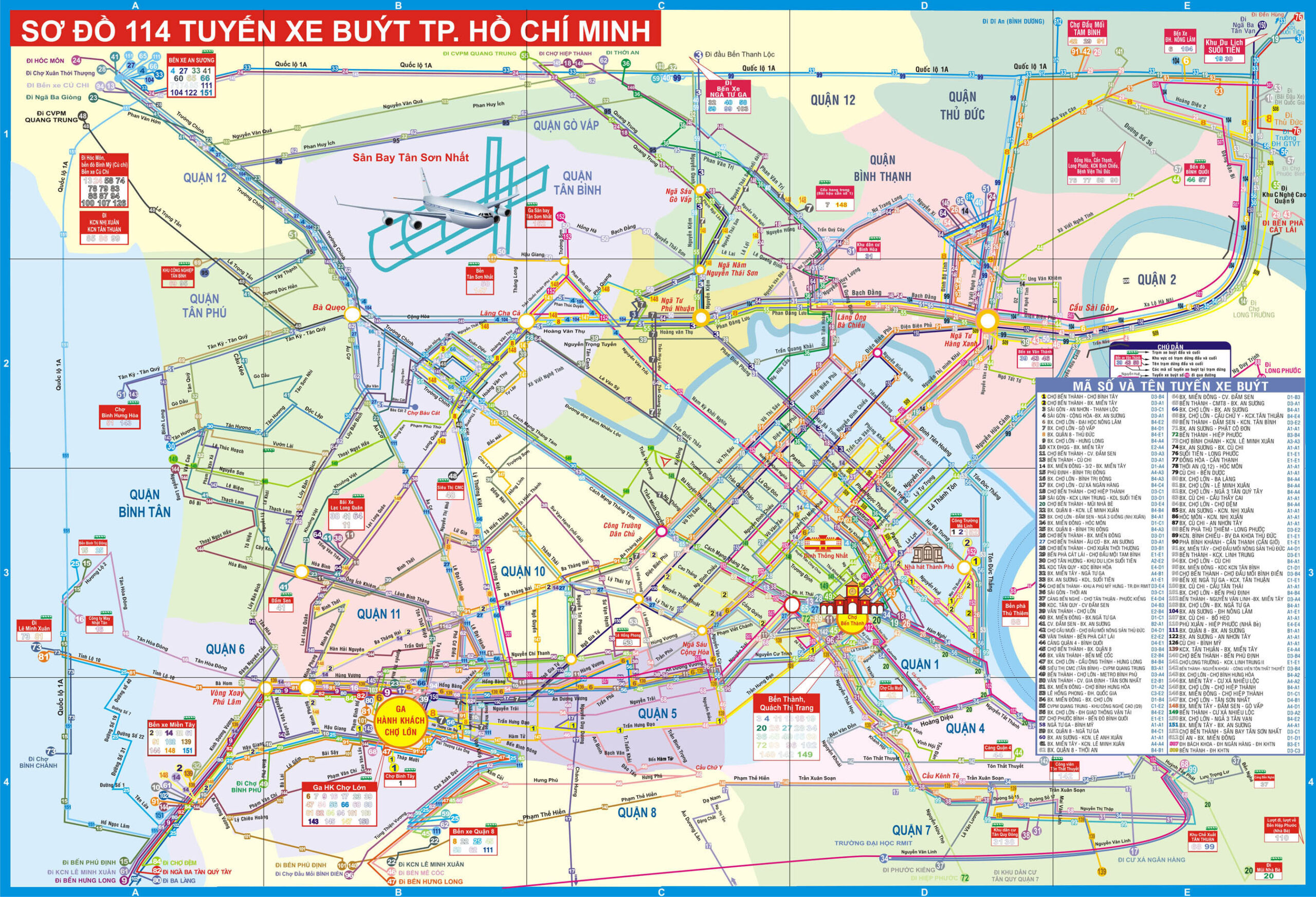 Large Detailed Tourist Map of Ho Chi Minh City
