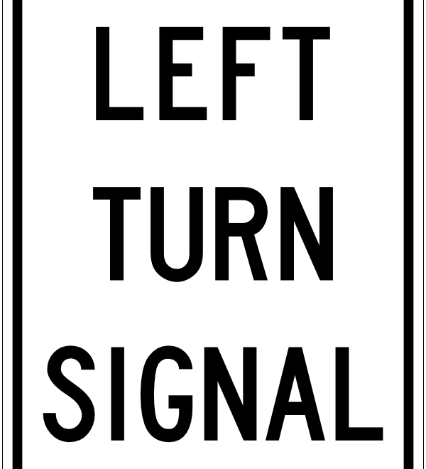 What Does The Left Turn Signal Sign Mean