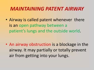 What Does Patent Airway Mean