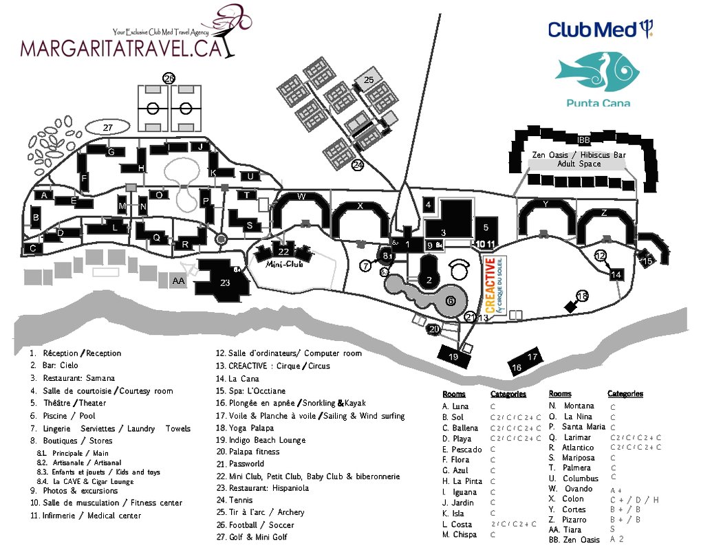 Resort Map | Club Med Punta Cana | Punta Cana, D.R.