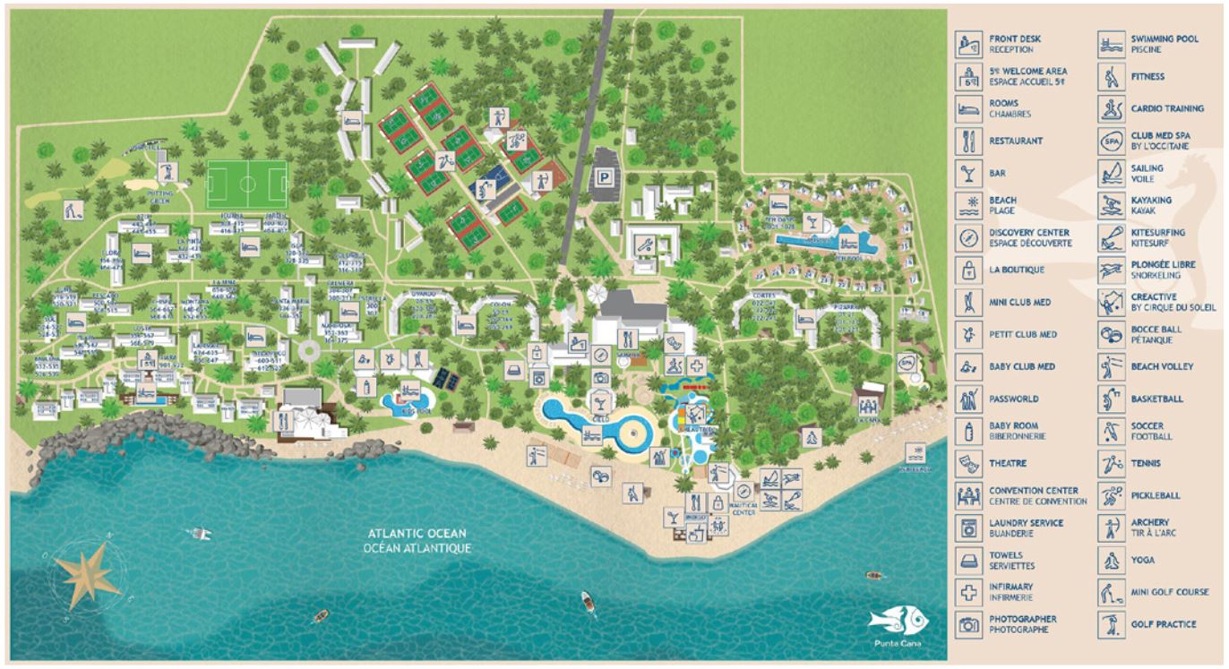 Map of Club Med Punta Cana, Dominican Republic