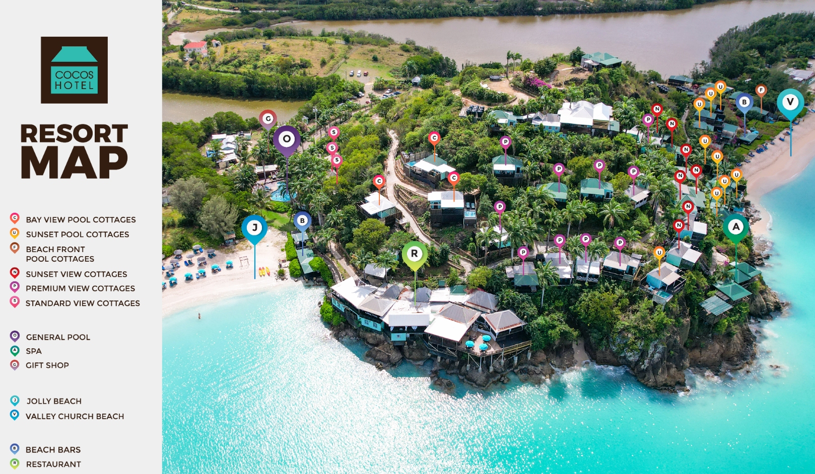 Resort Map of Cocos Hotel