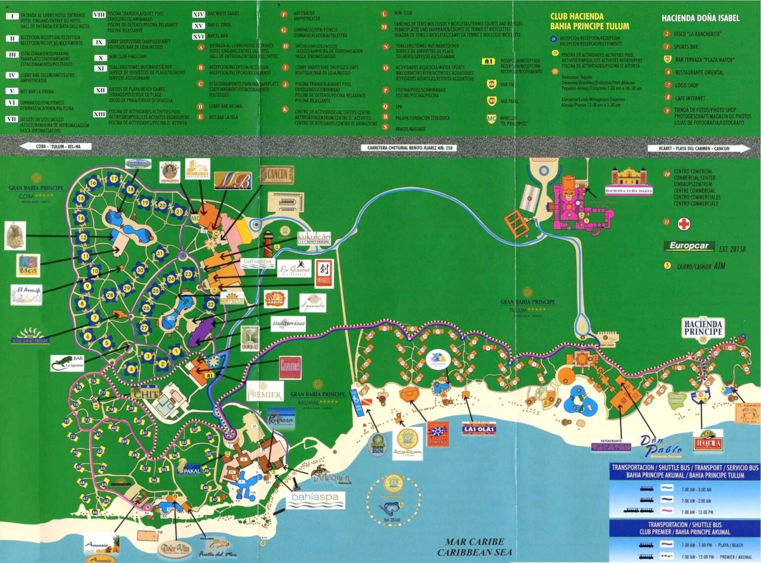 Map Of Grand Bahia Principe Tulum