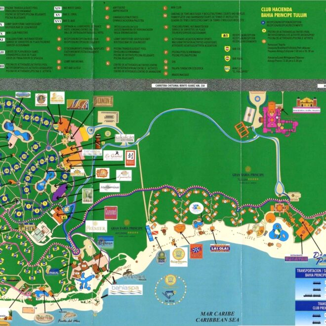 Map Of Grand Bahia Principe Tulum