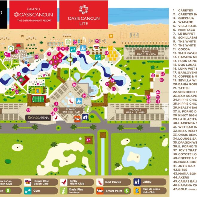Map Of Grand Oasis Cancun