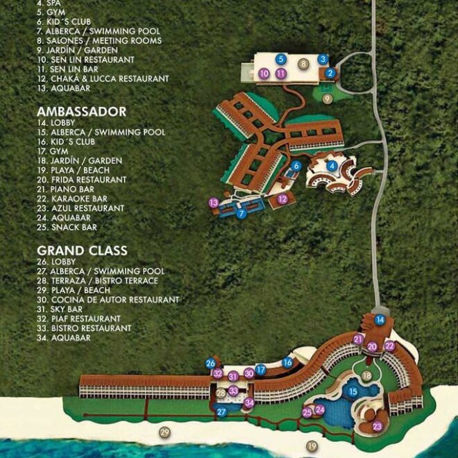 Map Of Grand Velas Riviera Maya