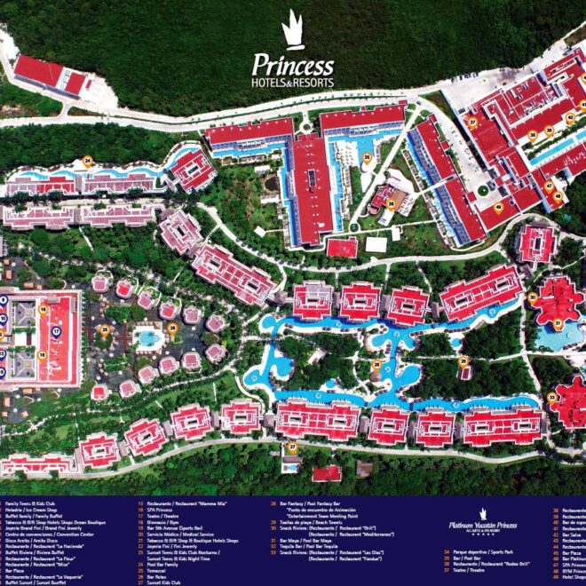 Map Of Grand Riviera Princess Playa Del Carmen