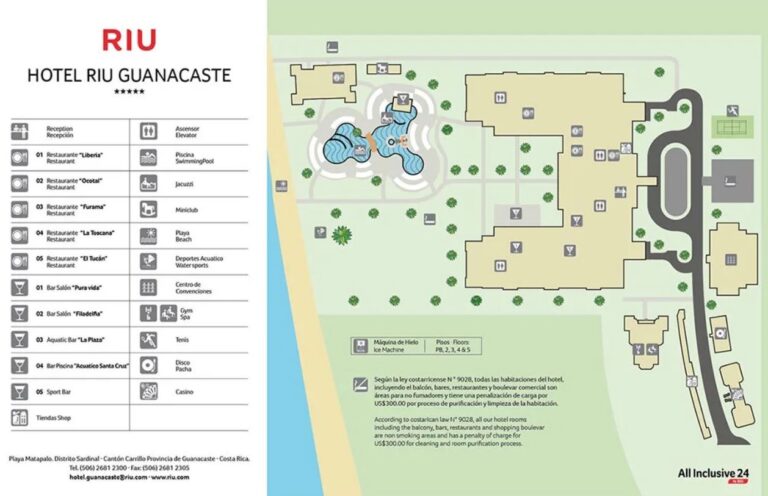Map Of Guanacaste Hotels
