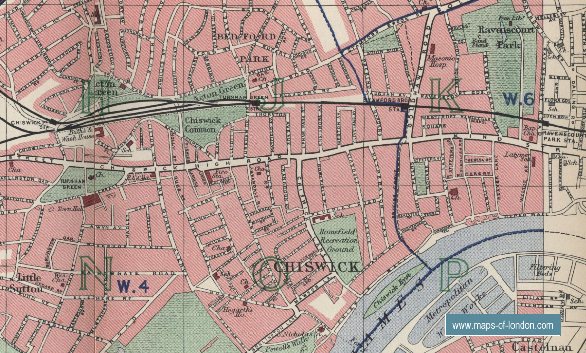 Map of Chiswick, London