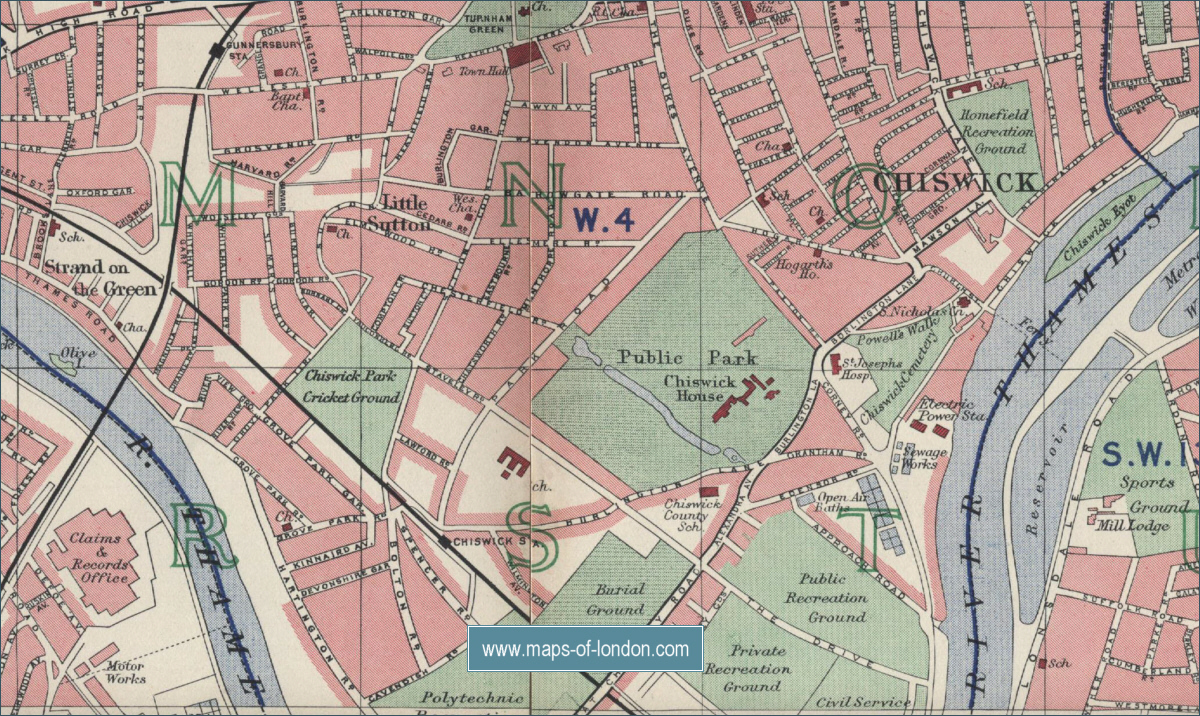 Map of Chiswick, London