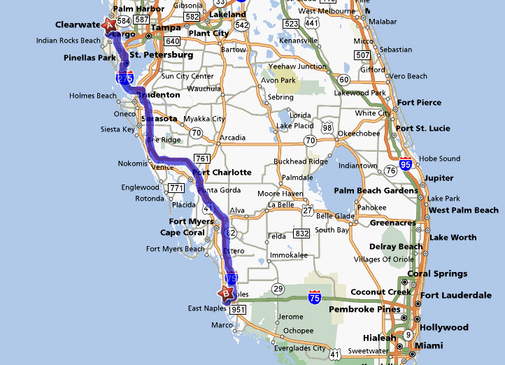 Clearwater Beach Florida Map