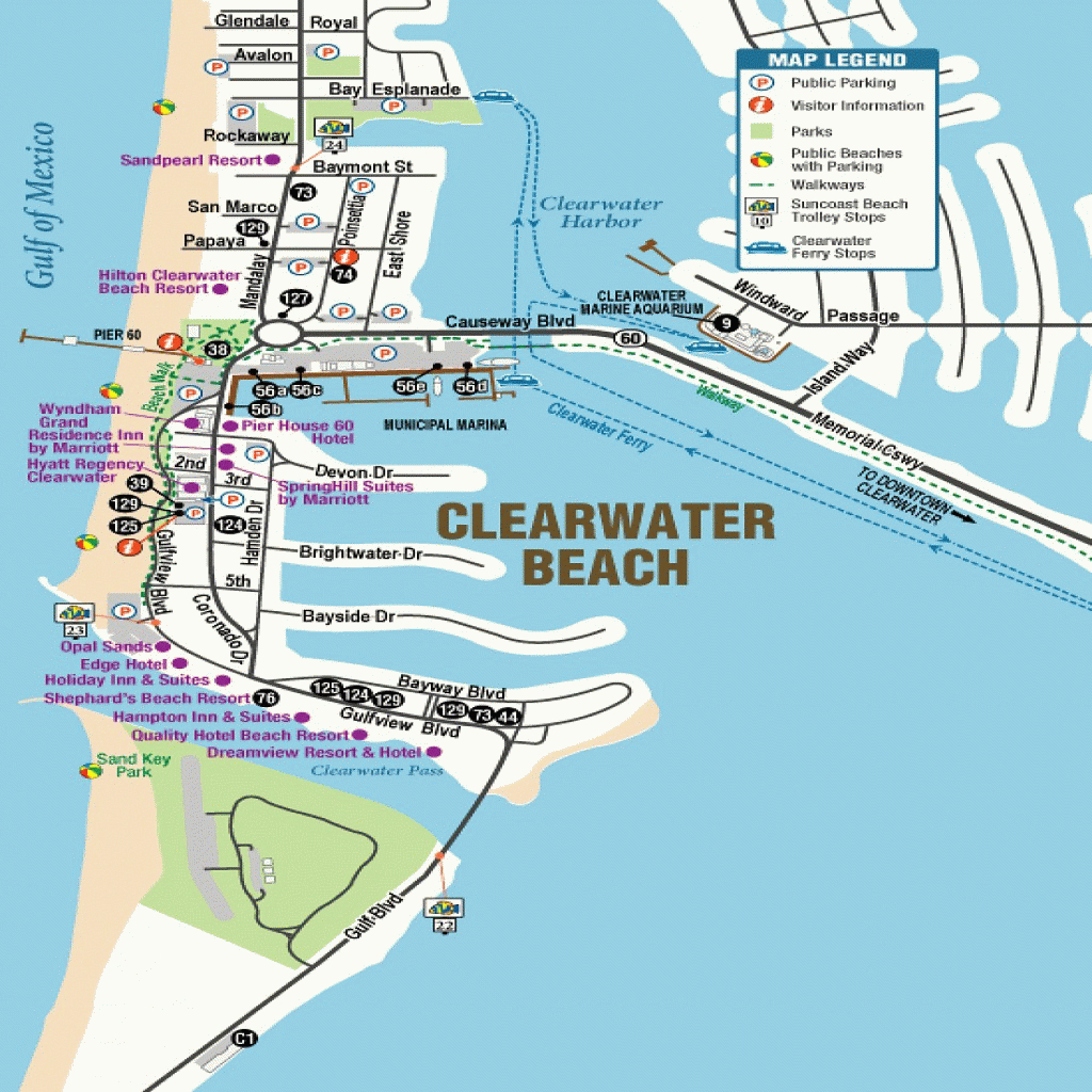 Clearwater Beach Hotel Booking Map