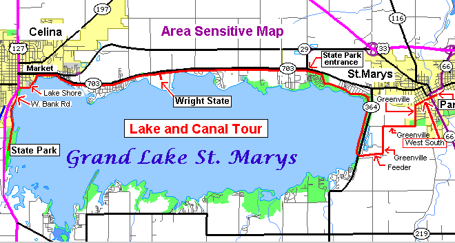 Map Of Grand Lake St Marys Ohio