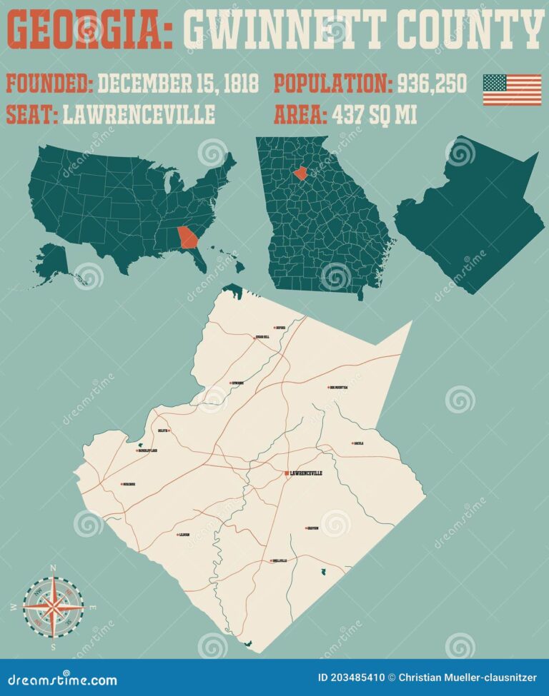 Map Of Gwinnett County Ga
