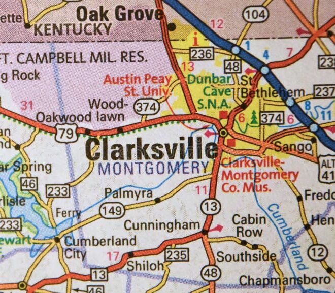 Map Of Clarksville Tennessee