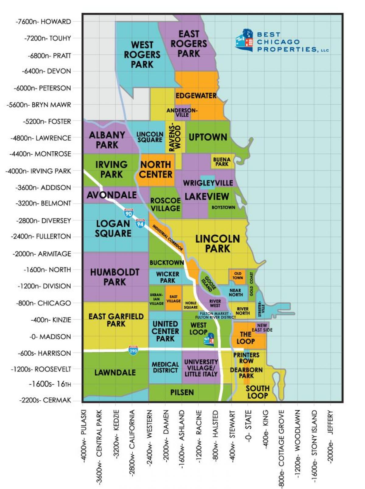Map of Chicago neighborhoods - Neighborhoods in Chicago map