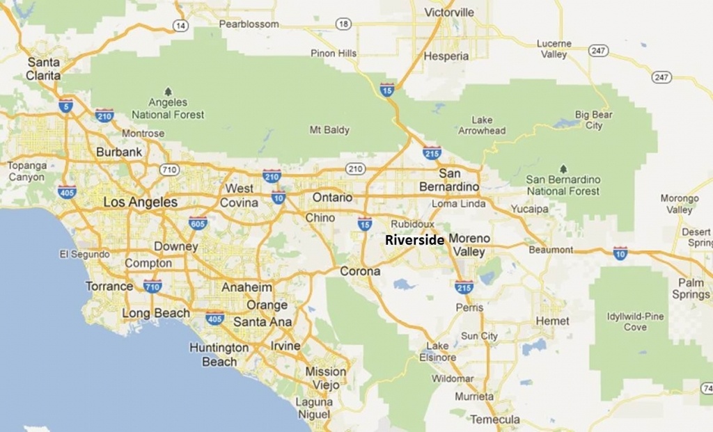 Map of Cities in Riverside County California