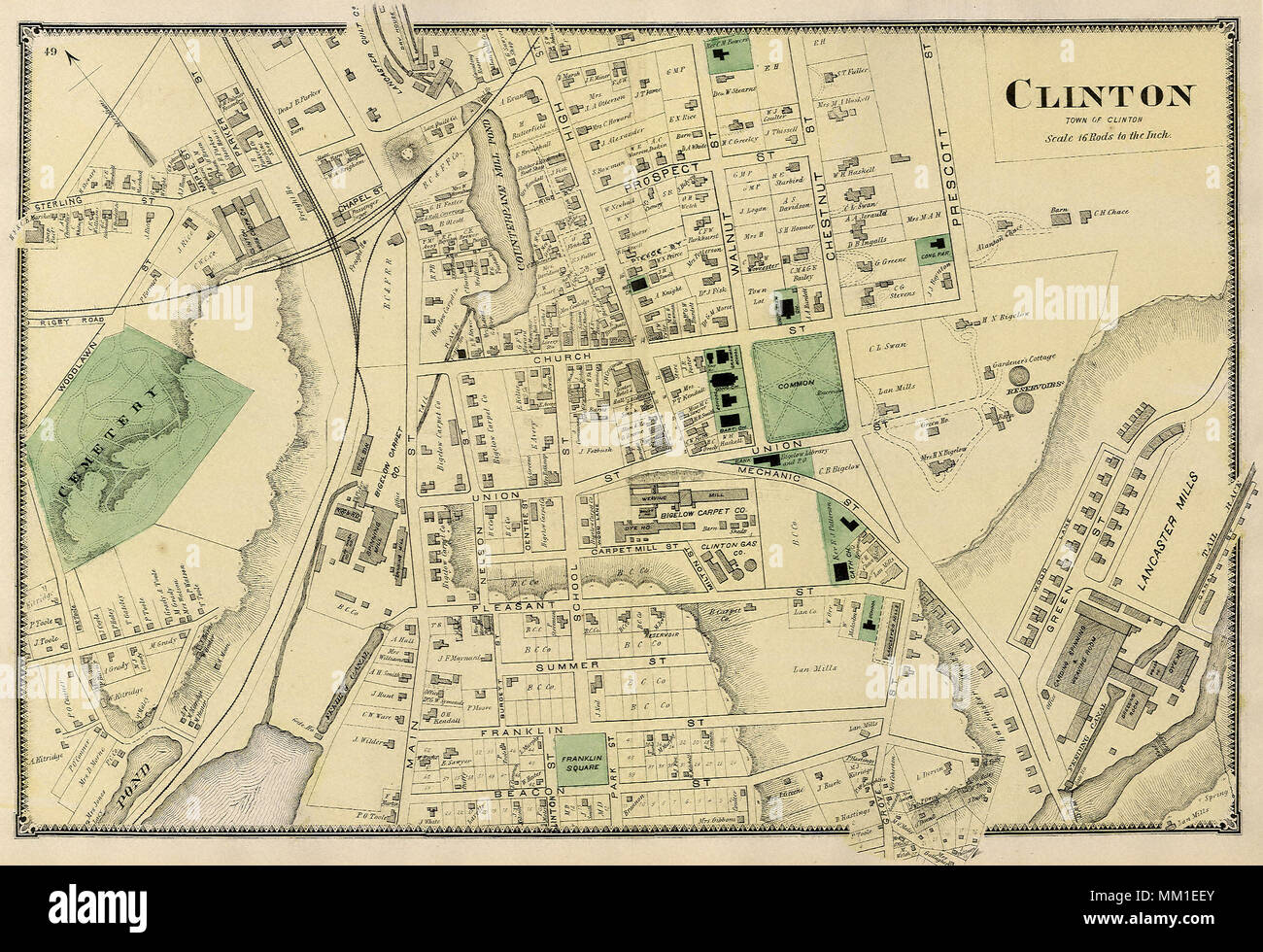 Map of Clinton, 1870
