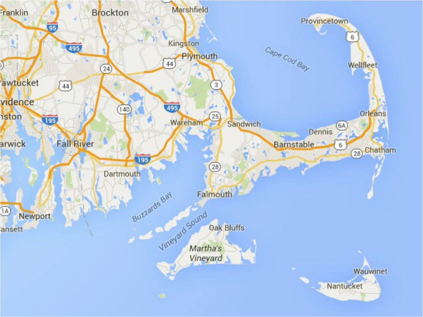 Map Of Coastal New England