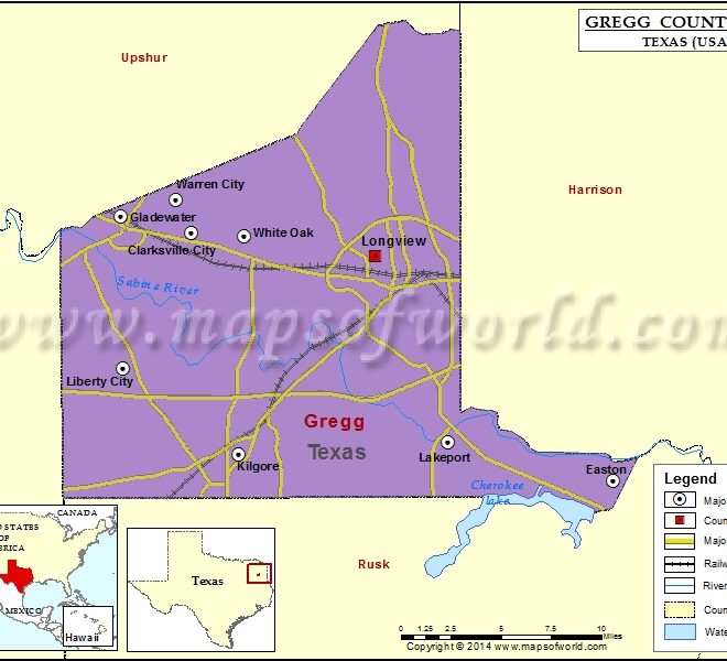 Map Of Gregg County Texas