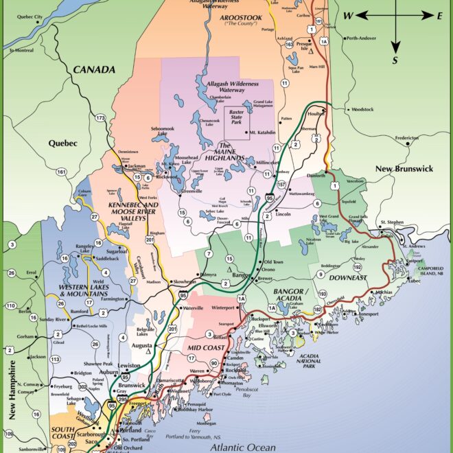 Map Of Coastal Towns In Maine