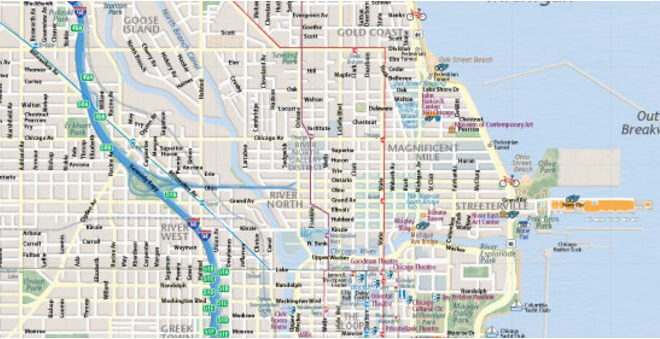 Map Of Chicago Michigan Avenue