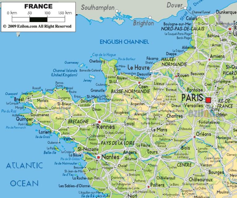 Map Of Coastal France