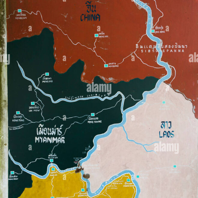 Map Of Golden Triangle Thailand