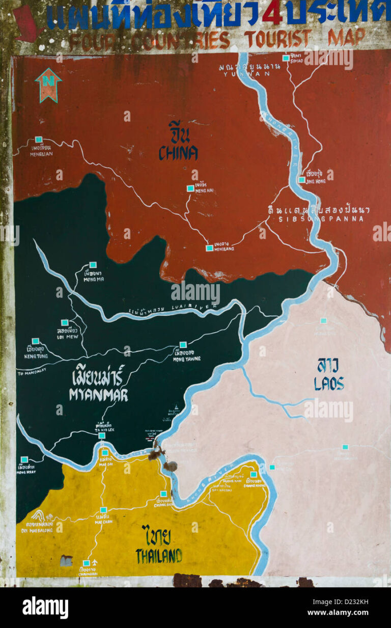 Map Of Golden Triangle Thailand