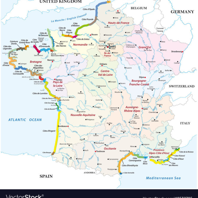 Map Of Coast Of France