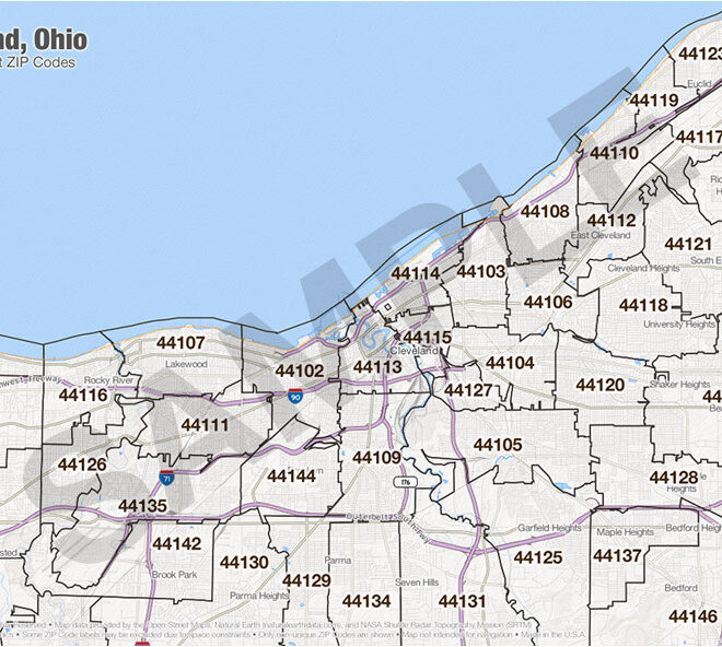 Map Of Cleveland Zip Codes