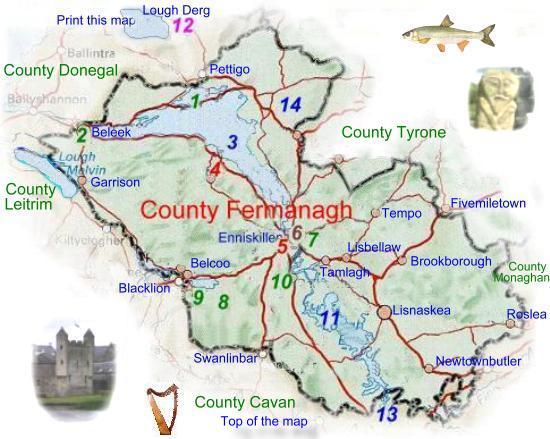 Map of County Fermanagh.