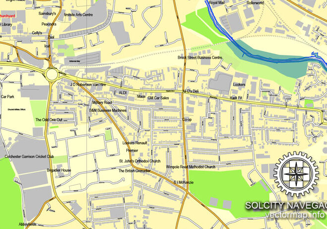 Map Of Colchester Town